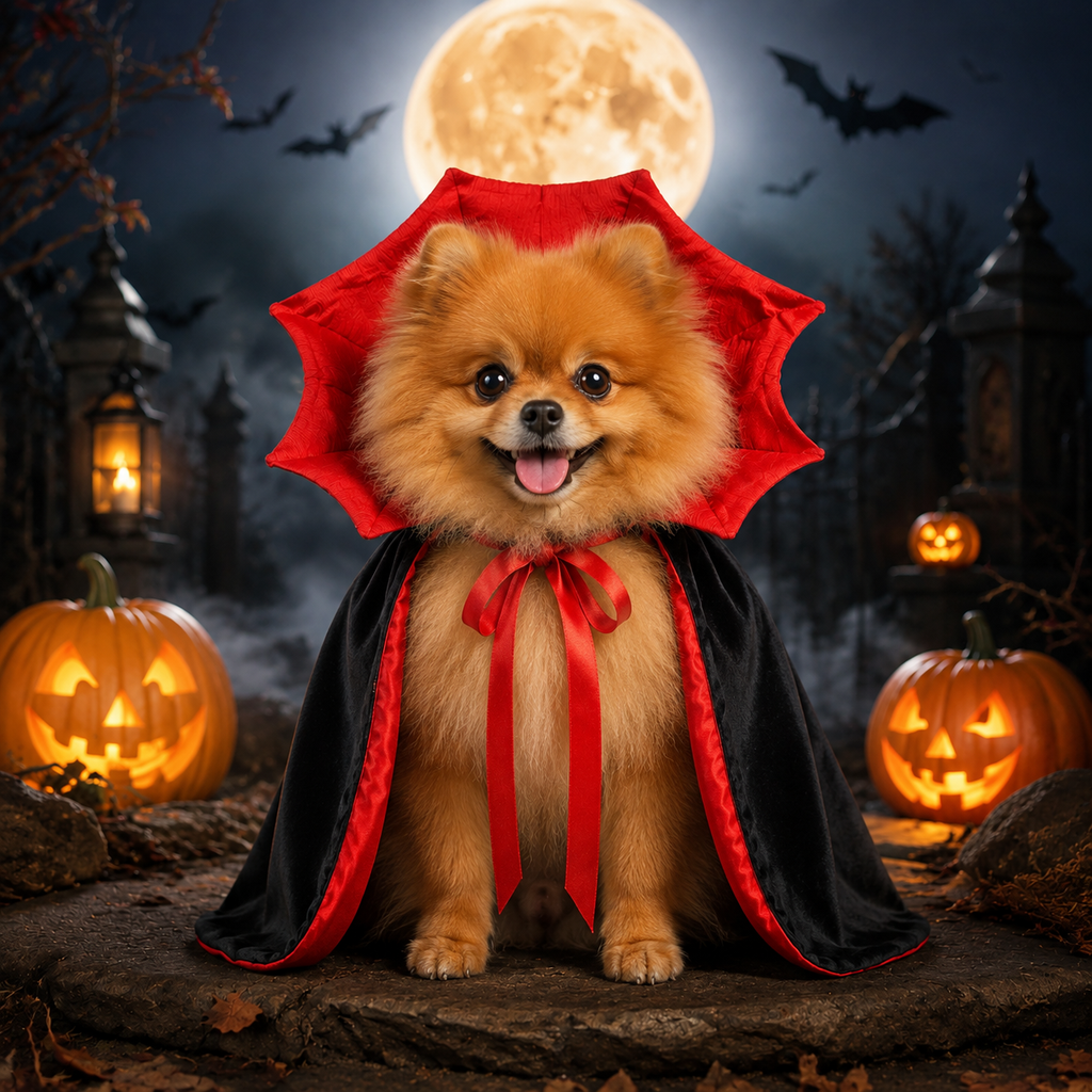 Vampire King Halloween Cape for Pets