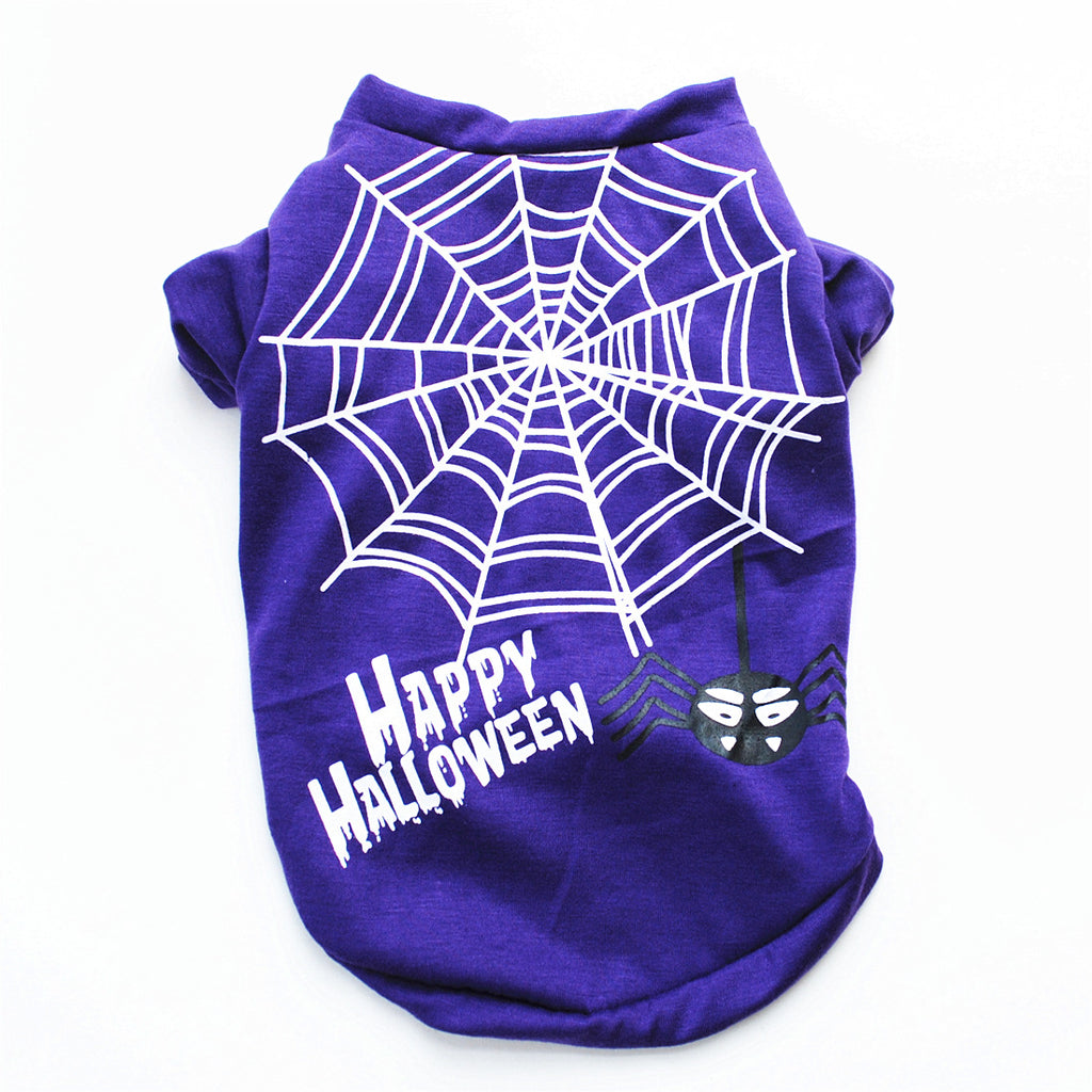Cotton Halloween Pumpkin Dog Clothes for Pets