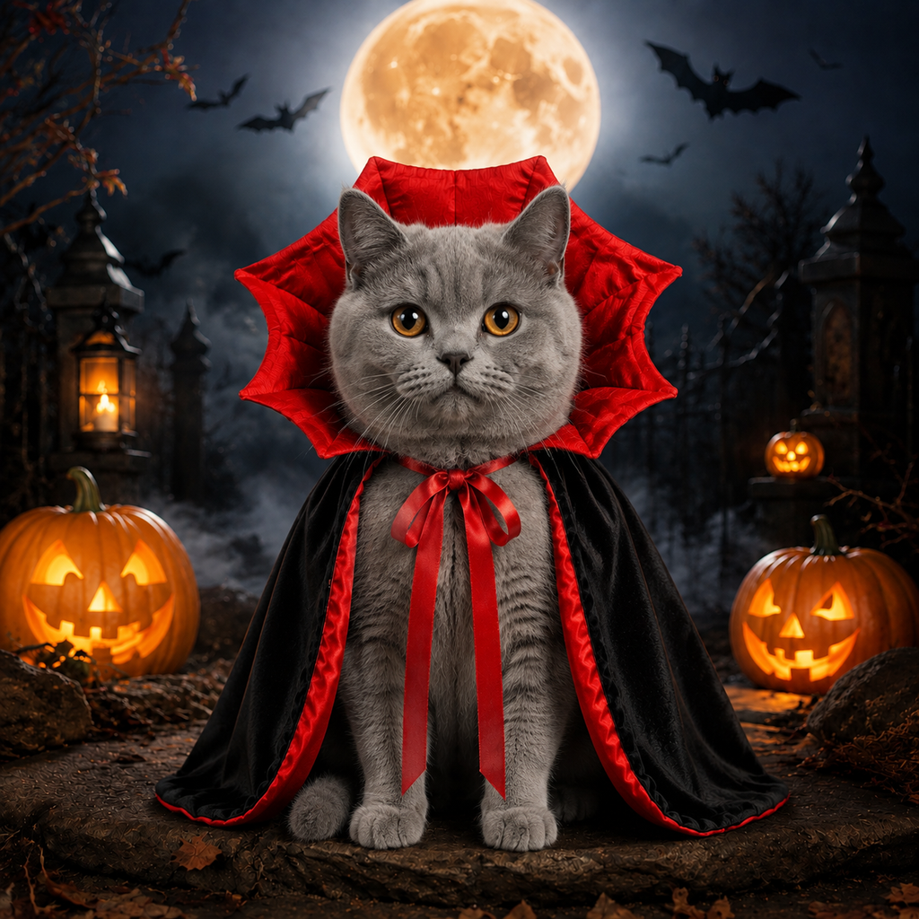 Vampire King Halloween Cape for Pets