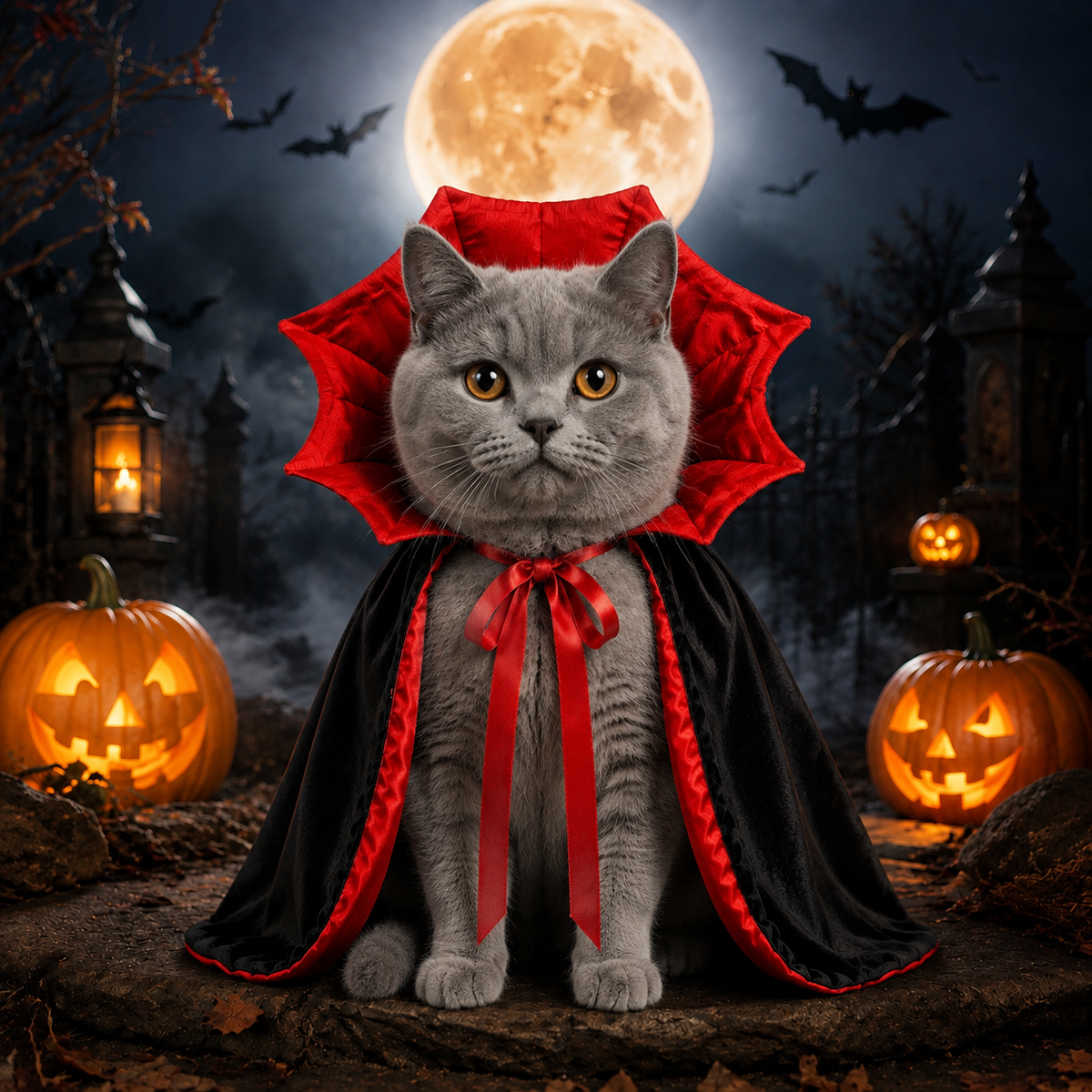 Vampire King Halloween Cape for Pets