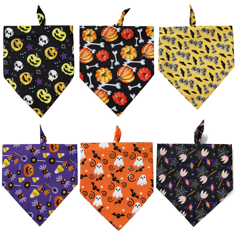Halloween Dog Bib and Saliva Towel for Pets