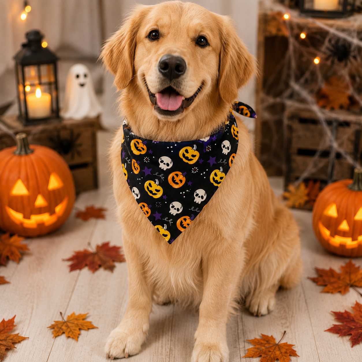 Halloween Dog Bib and Saliva Towel for Pets