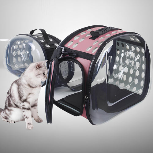 Foldable PVC Cat and Dog Carrying Bag for Travel