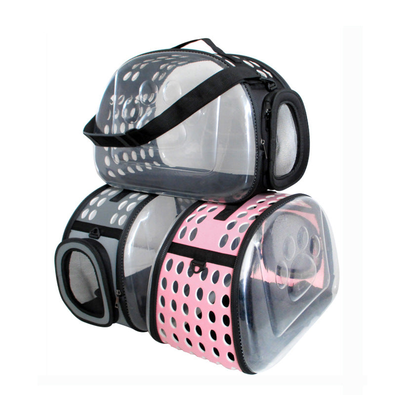 Foldable PVC Cat and Dog Carrying Bag for Travel